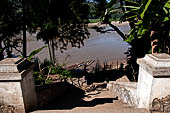 Luang Prabang, Laos - The steps down to the Mekong from the Wat Xieng Thong.